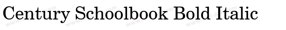 Century Schoolbook Bold Italic BT字体转换